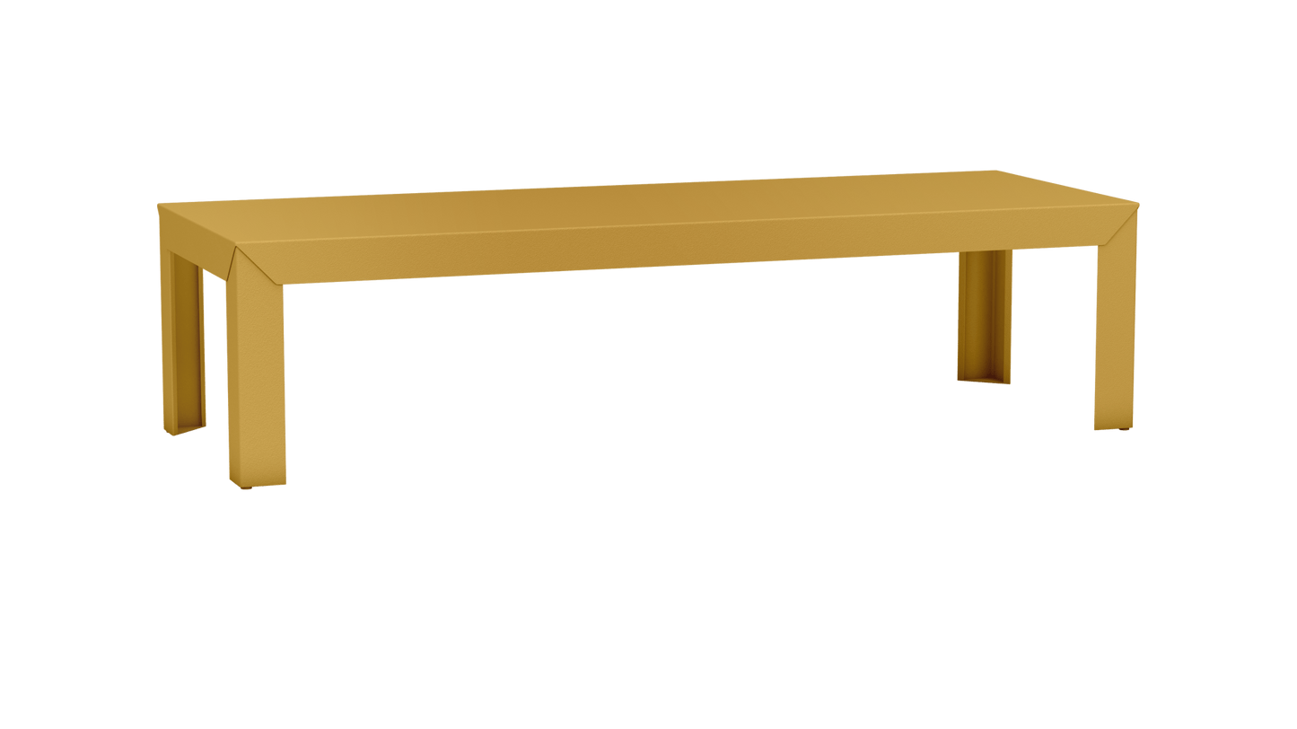 Table basse rectangulaire en aluminium 180cm Zef - MATIERE GRISE - La Maison MilanaiseDroitsLaiton 230