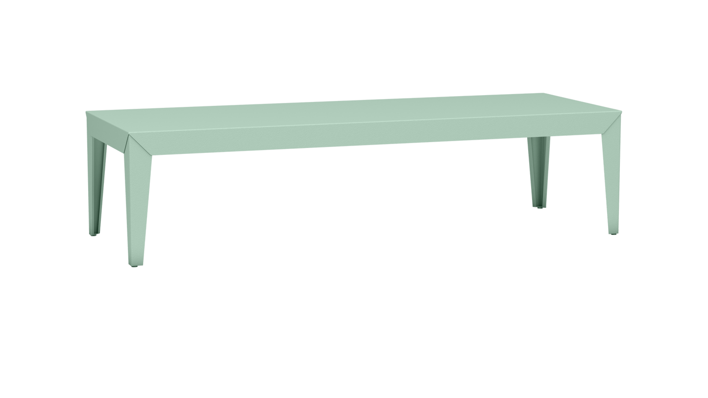 Table basse rectangulaire en aluminium 180cm Zef - MATIERE GRISE - La Maison MilanaiseFuselésVert d'eau 120