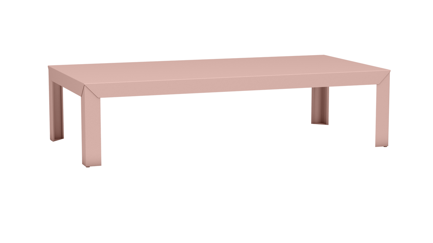 Table basse rectangulaire en aluminium 180cm Zef - MATIERE GRISE - La Maison MilanaiseDroitsBaby pink 162
