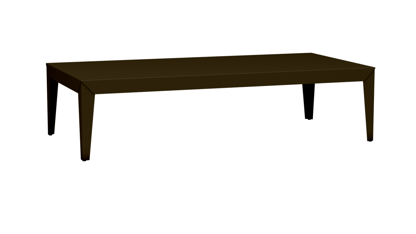 Table basse rectangulaire en aluminium 180cm Zef - MATIERE GRISE - La Maison MilanaiseFuselésBronze 181