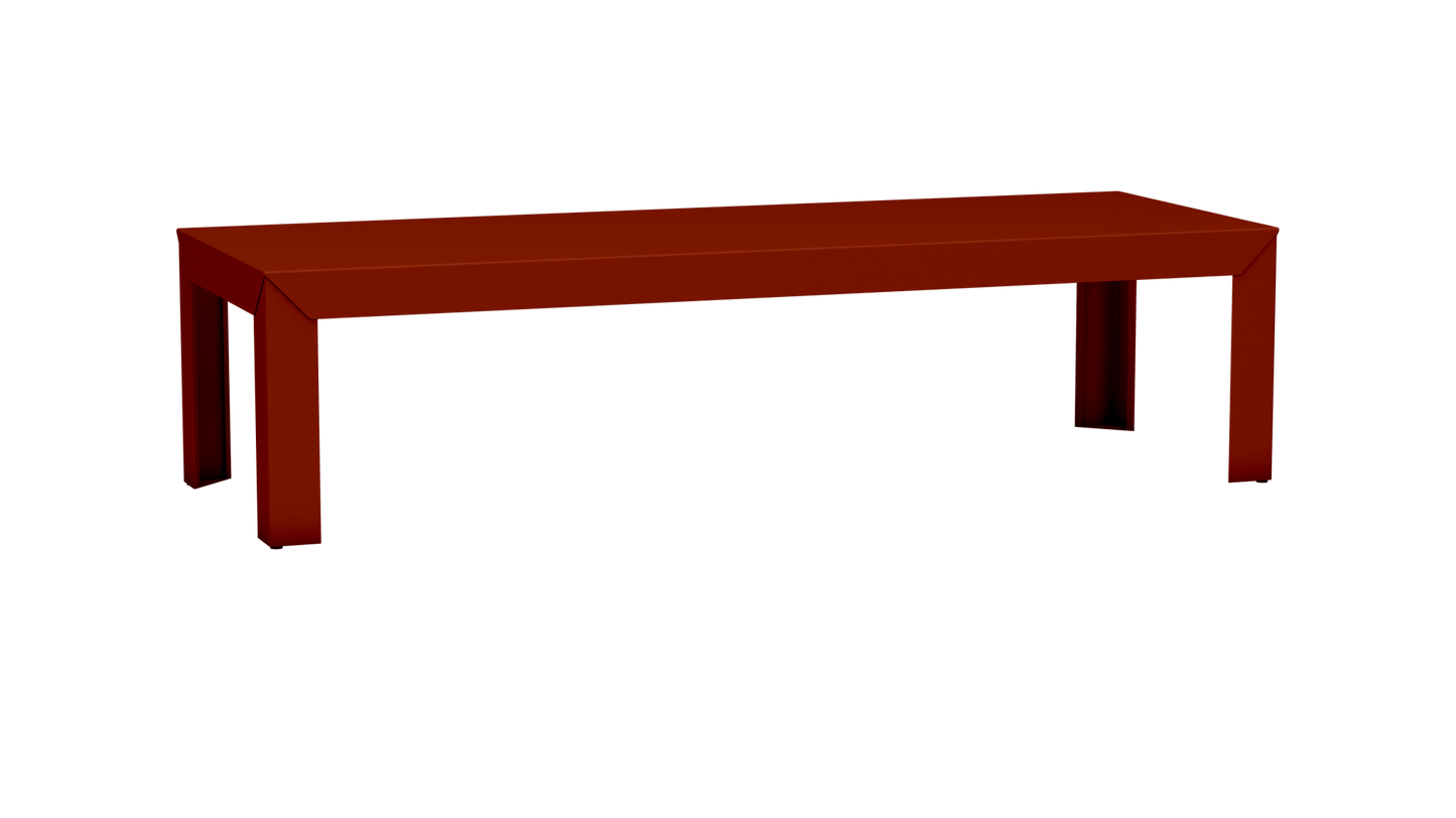 Table basse rectangulaire en aluminium 180cm Zef - MATIERE GRISE - La Maison MilanaiseDroitsTerracotta 142