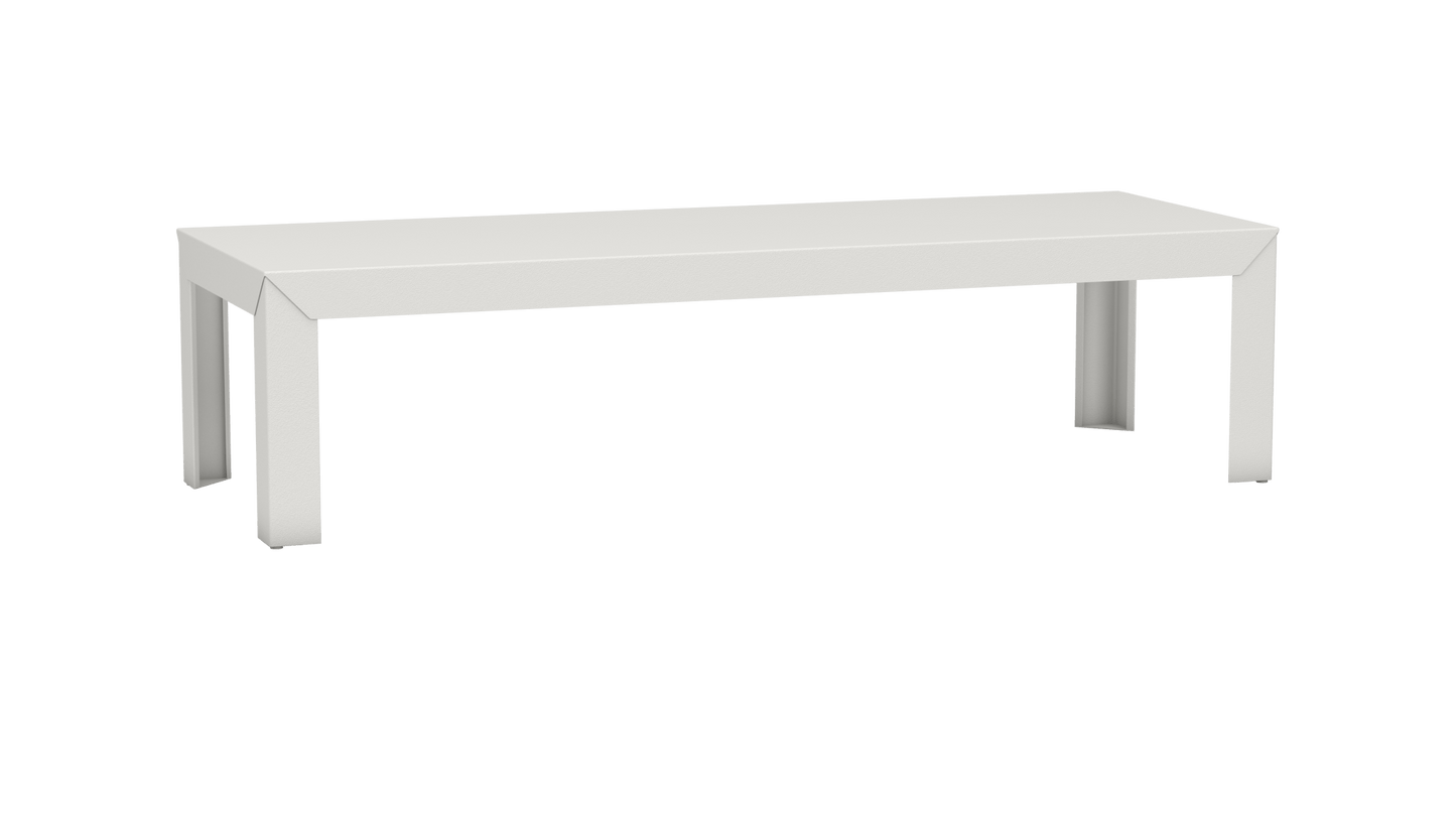 Table basse rectangulaire en aluminium 180cm Zef - MATIERE GRISE - La Maison MilanaiseDroitsBlanc 001
