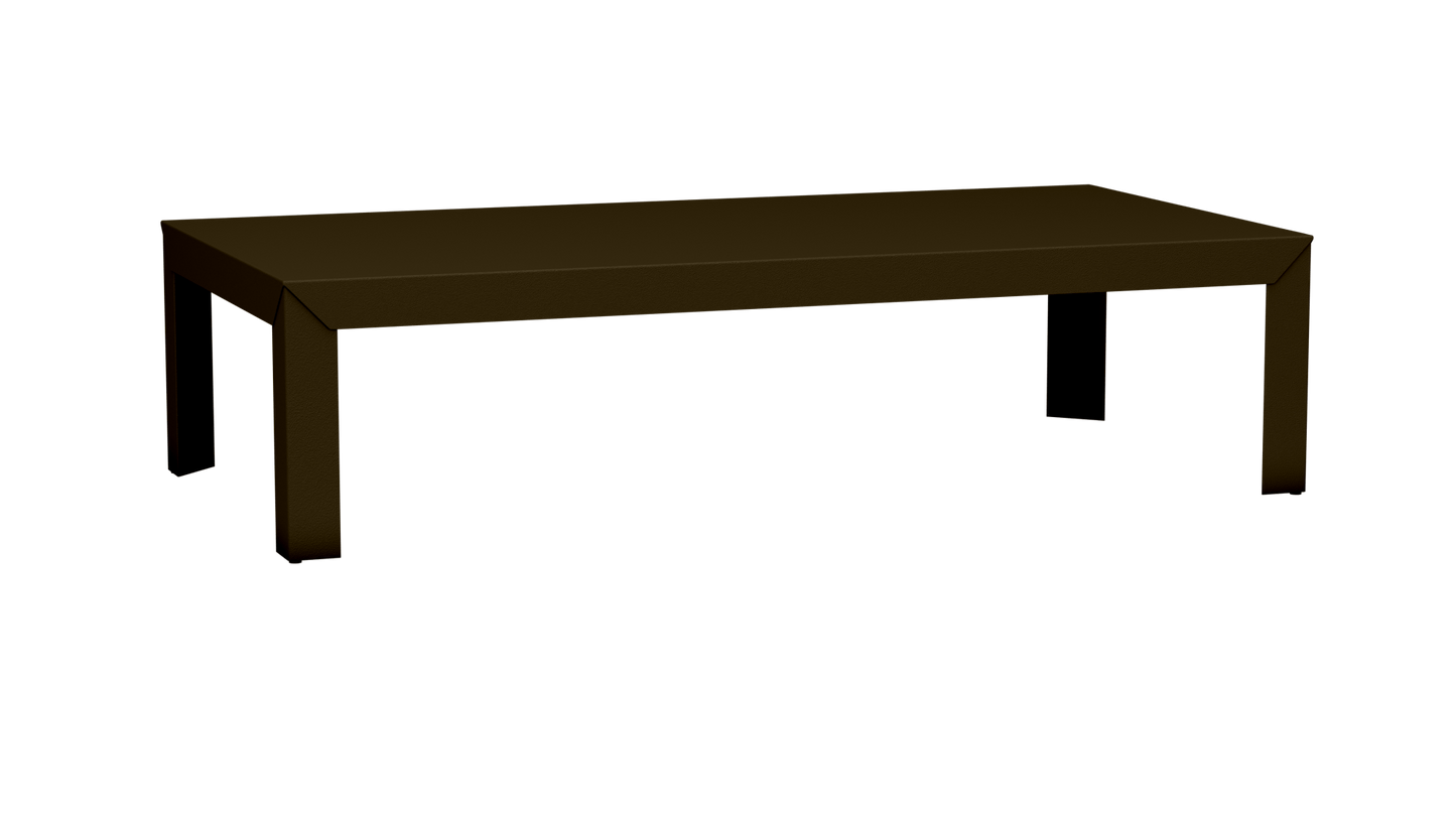 Table basse rectangulaire en aluminium 180cm Zef - MATIERE GRISE - La Maison MilanaiseDroitsBronze 181