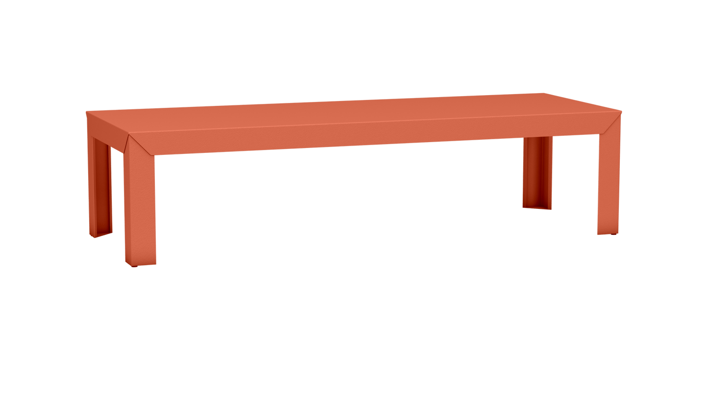 Table basse rectangulaire en aluminium 180cm Zef - MATIERE GRISE - La Maison MilanaiseDroitsOrange givré 144