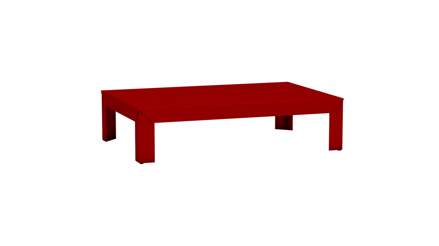 Table basse rectangulaire en métal 120cm Zef - MATIERE GRISE - La Maison MilanaiseVermillon 012Intérieur