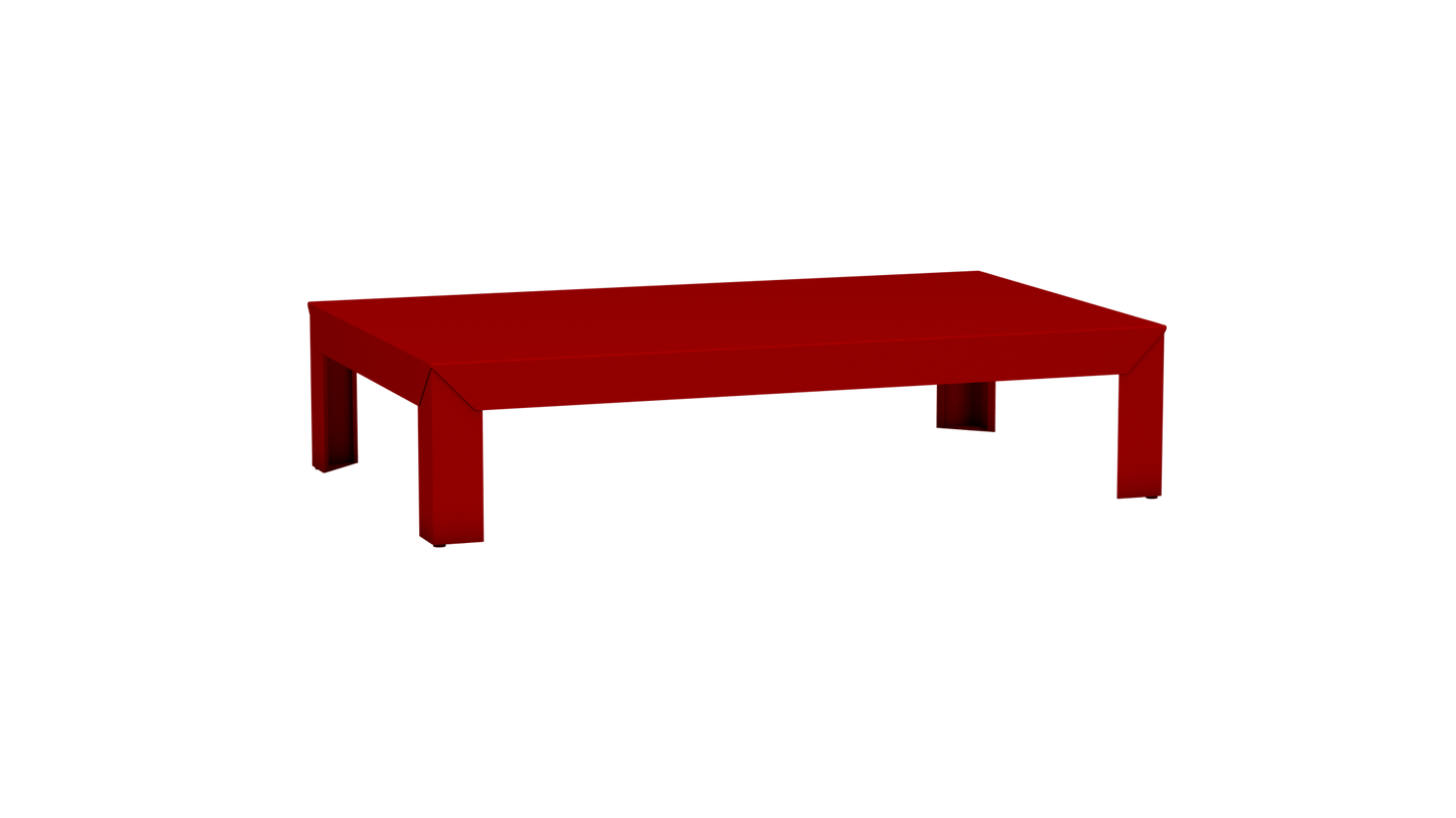Table basse rectangulaire en métal 130cm Zef - MATIERE GRISE - La Maison MilanaiseVermillon 012Intérieur