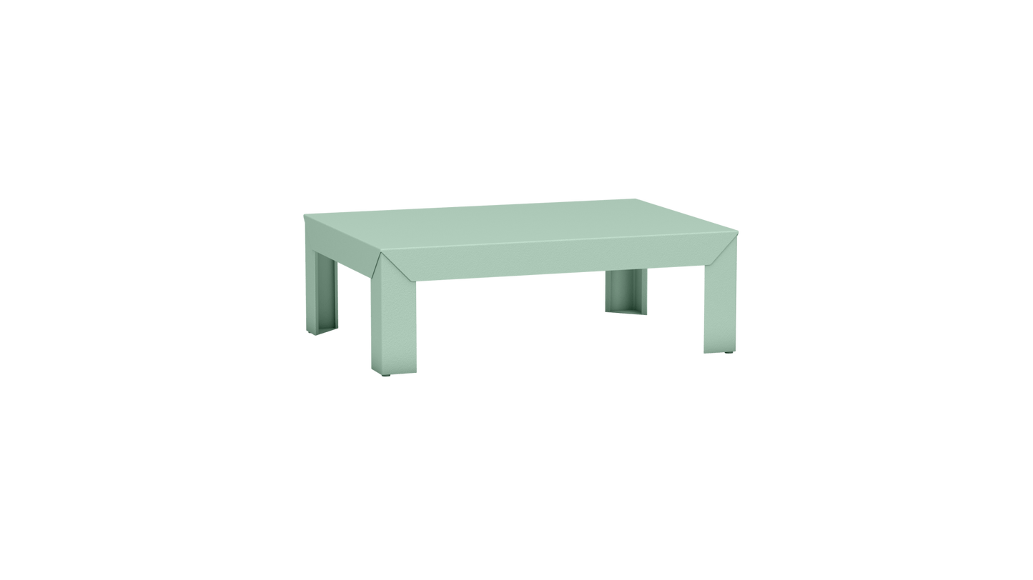 Table basse rectangulaire en métal 90cm Zef - MATIERE GRISE - La Maison MilanaiseVert d'eau 120Intérieur