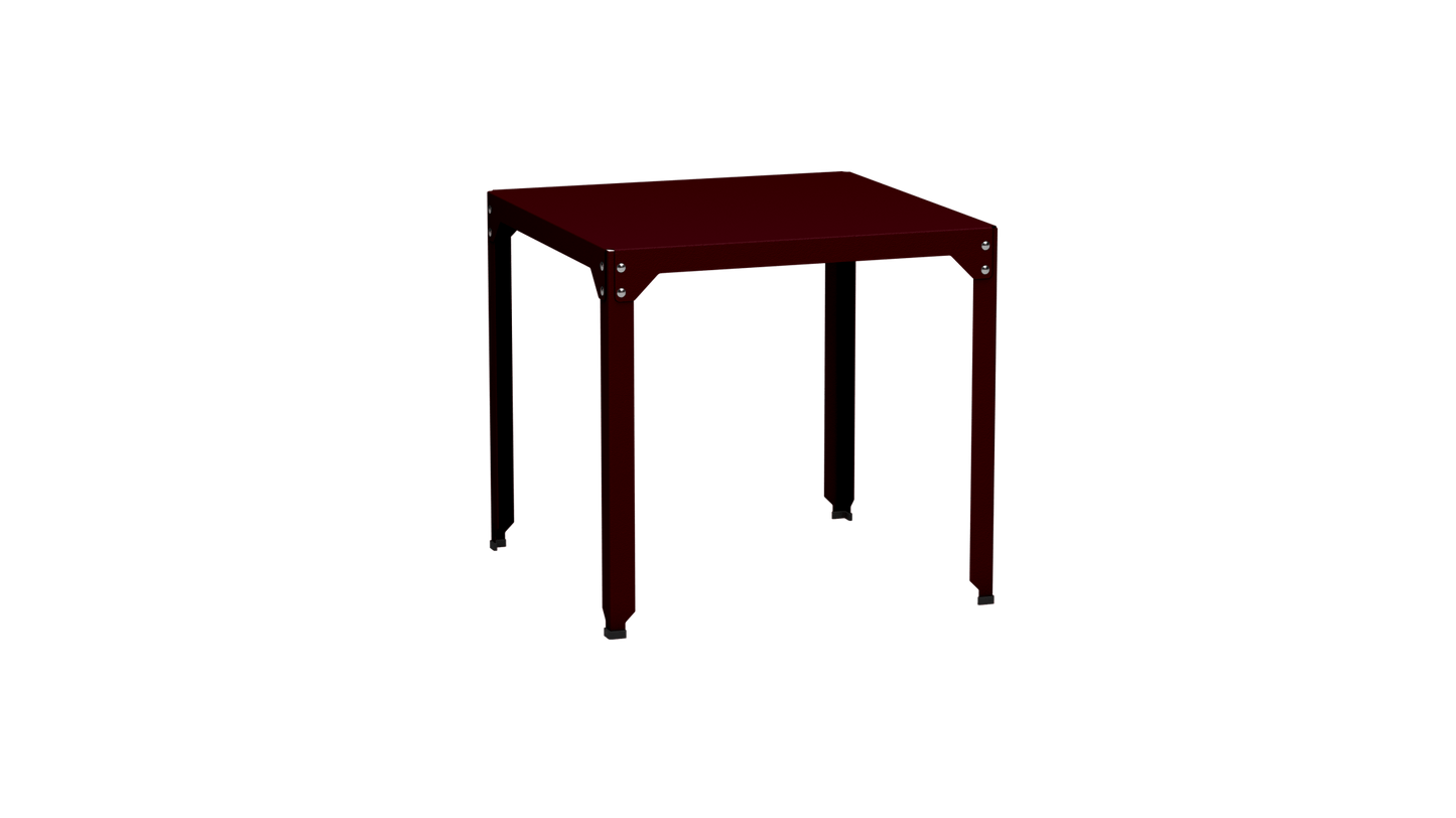 Table carrée en acier galvanisé 79cm Hegoa - MATIERE GRISE - La Maison MilanaiseTABLECARRE79HEGOABourgogne 153Sans roulettes