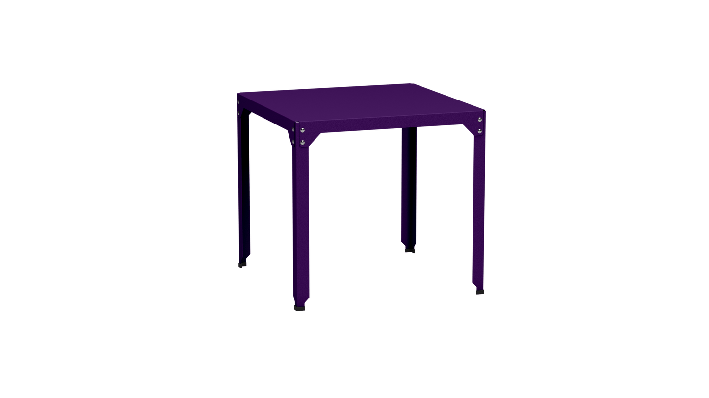 Table carrée en acier galvanisé 79cm Hegoa - MATIERE GRISE - La Maison MilanaiseTABLECARRE79HEGOAUltra Violet 172Sans roulettes