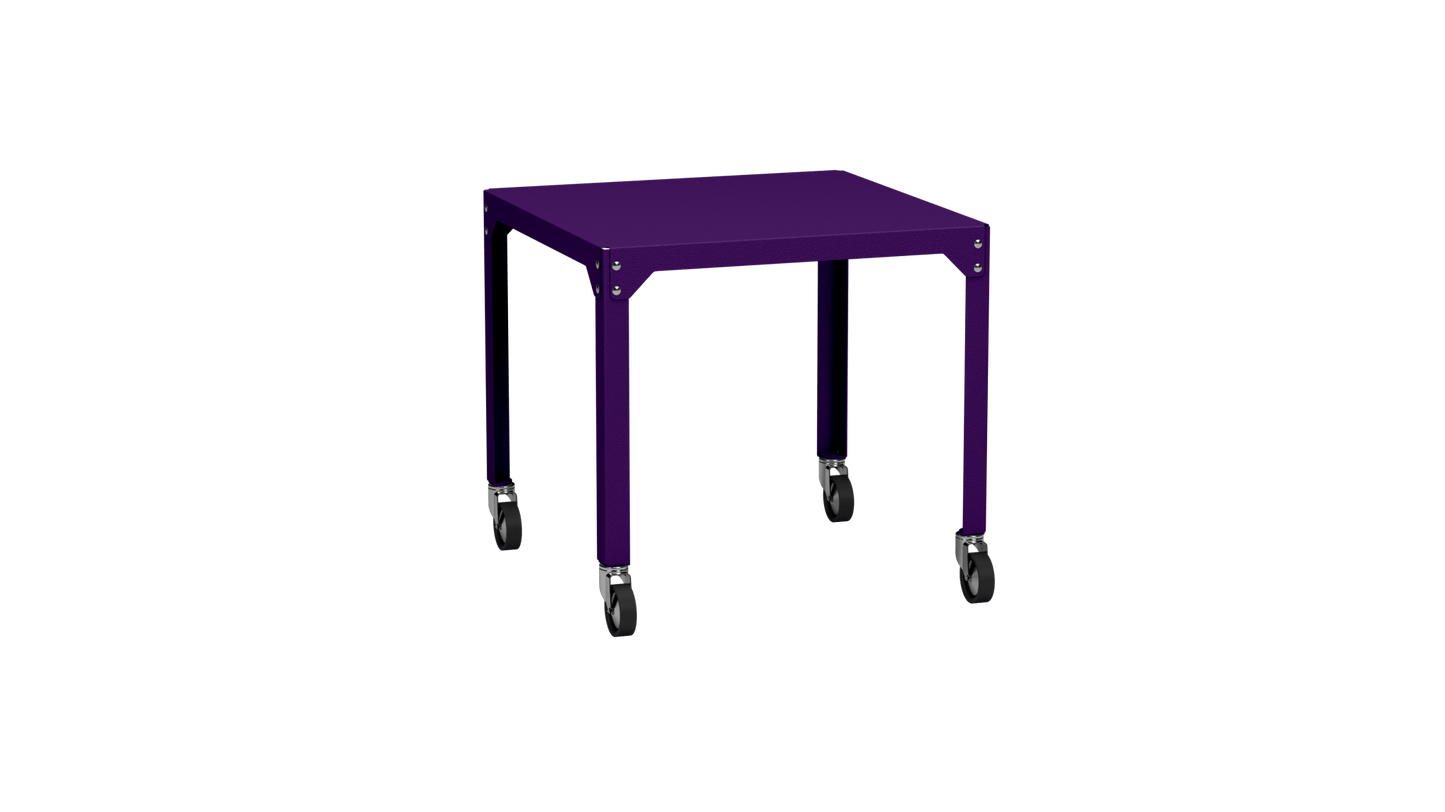 Table carrée en acier galvanisé 79cm Hegoa - MATIERE GRISE - La Maison MilanaiseTABLECARRE79HEGOAUltra Violet 172Avec roulettes
