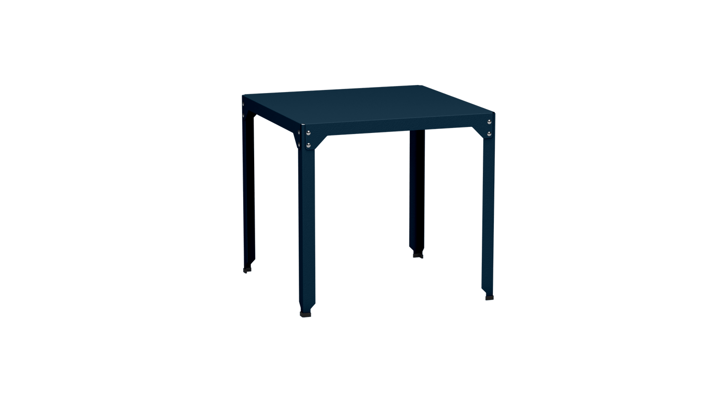 Table carrée en acier galvanisé 79cm Hegoa - MATIERE GRISE - La Maison MilanaiseTABLECARRE79HEGOADenim 007Sans roulettes