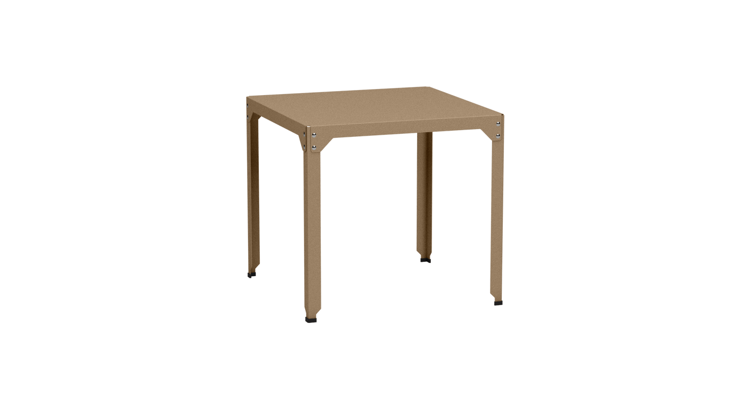 Table carrée en acier galvanisé 79cm Hegoa - MATIERE GRISE - La Maison MilanaiseTABLECARRE79HEGOASable 018Sans roulettes