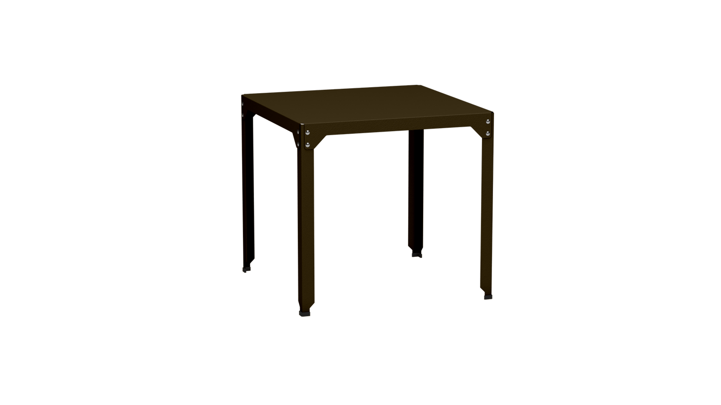 Table carrée en acier galvanisé 79cm Hegoa - MATIERE GRISE - La Maison MilanaiseTABLECARRE79HEGOABronze 181Sans roulettes
