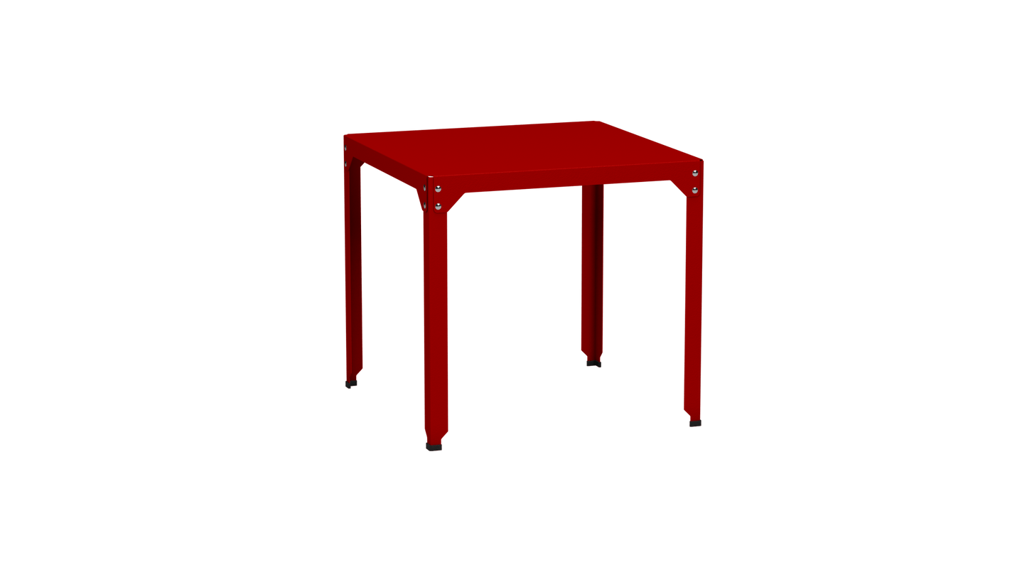 Table carrée en acier galvanisé 79cm Hegoa - MATIERE GRISE - La Maison MilanaiseTABLECARRE79HEGOAVermillon 012Sans roulettes