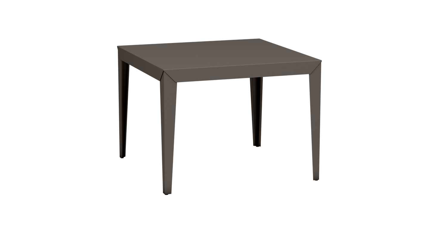 Table carrée en aluminium 100cm Zef - MATIERE GRISE - La Maison MilanaiseTaupe 192Fuselés