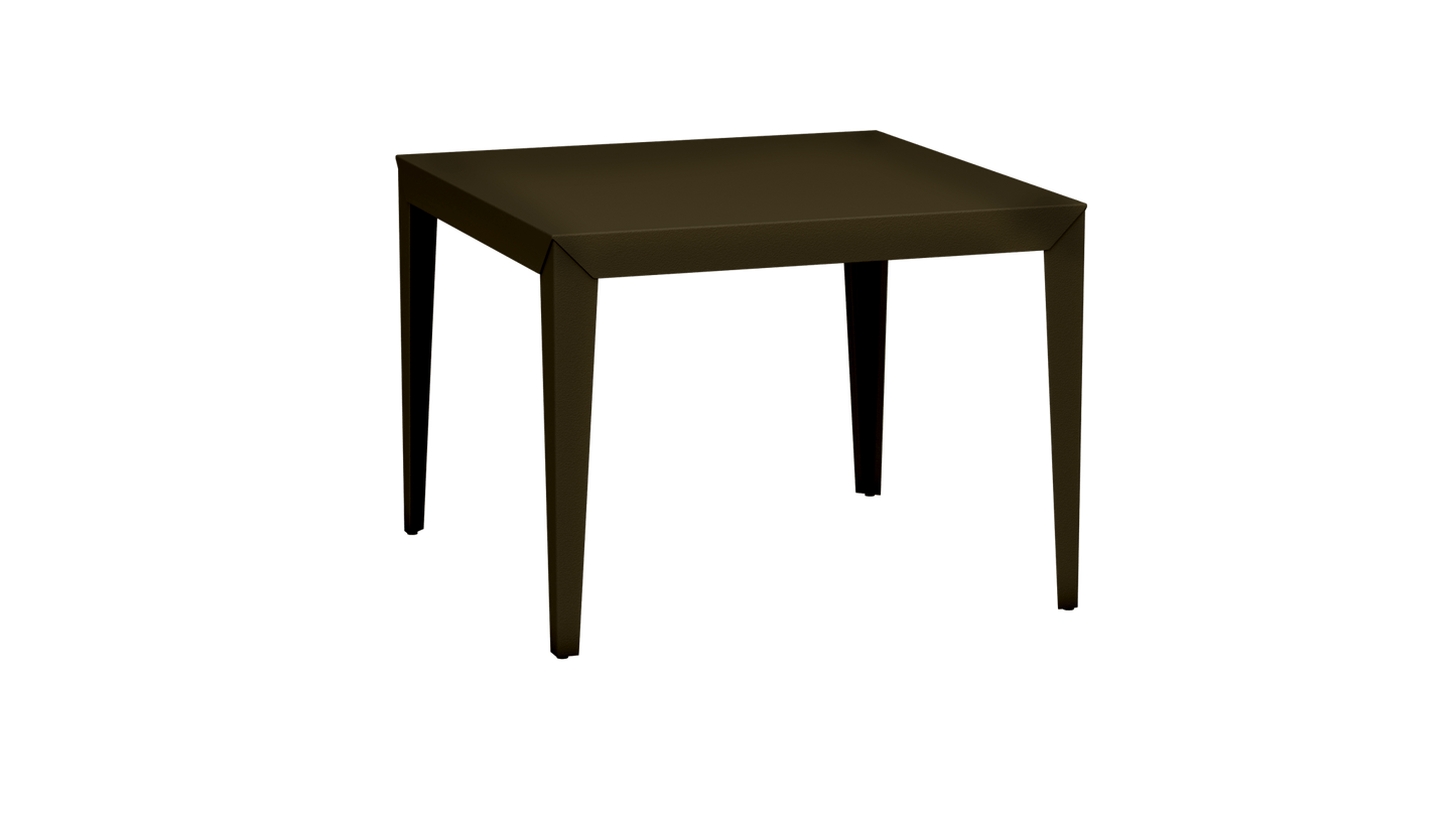 Table carrée en aluminium 100cm Zef - MATIERE GRISE - La Maison MilanaiseBrut Vernis fumé 241Fuselés