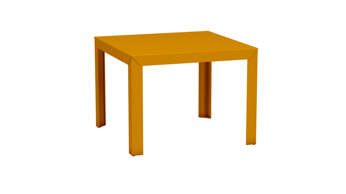 Table carrée en aluminium 100cm Zef - MATIERE GRISE - La Maison MilanaiseSafran 131Droits