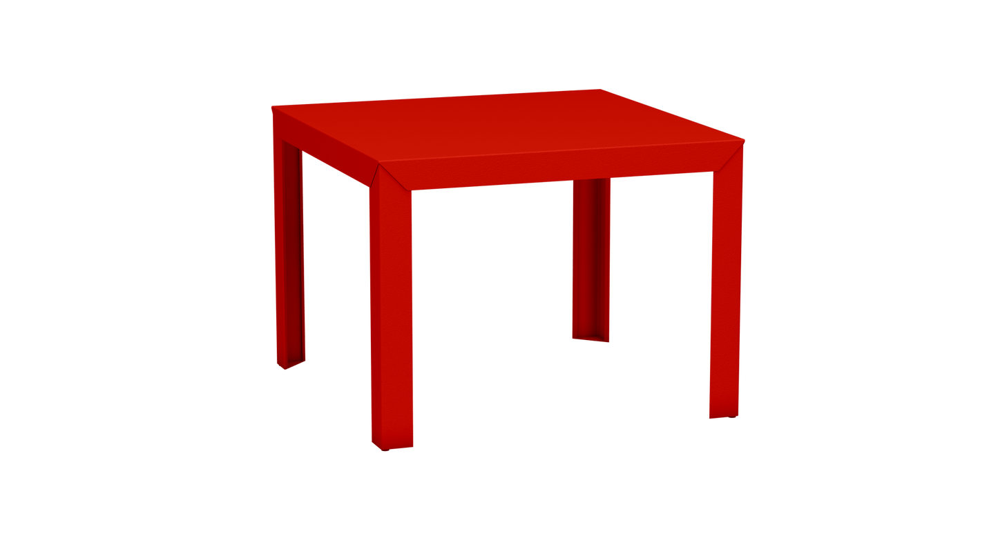 Table carrée en aluminium 100cm Zef - MATIERE GRISE - La Maison MilanaiseCorail 032Droits