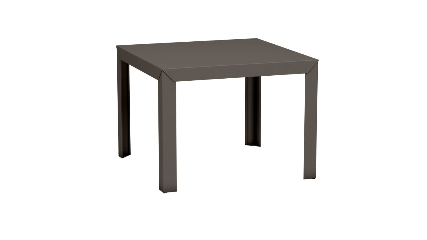 Table carrée en aluminium 100cm Zef - MATIERE GRISE - La Maison MilanaiseTaupe 192Droits