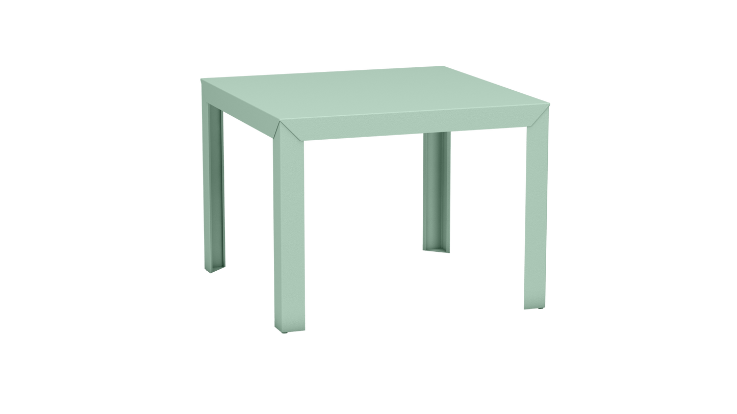 Table carrée en aluminium 100cm Zef - MATIERE GRISE - La Maison MilanaiseVert d'eau 120Droits