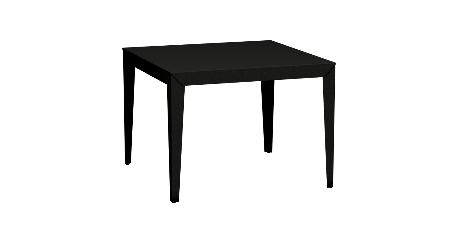 Table carrée en aluminium 100cm Zef - MATIERE GRISE - La Maison MilanaiseNoir mat 031Fuselés