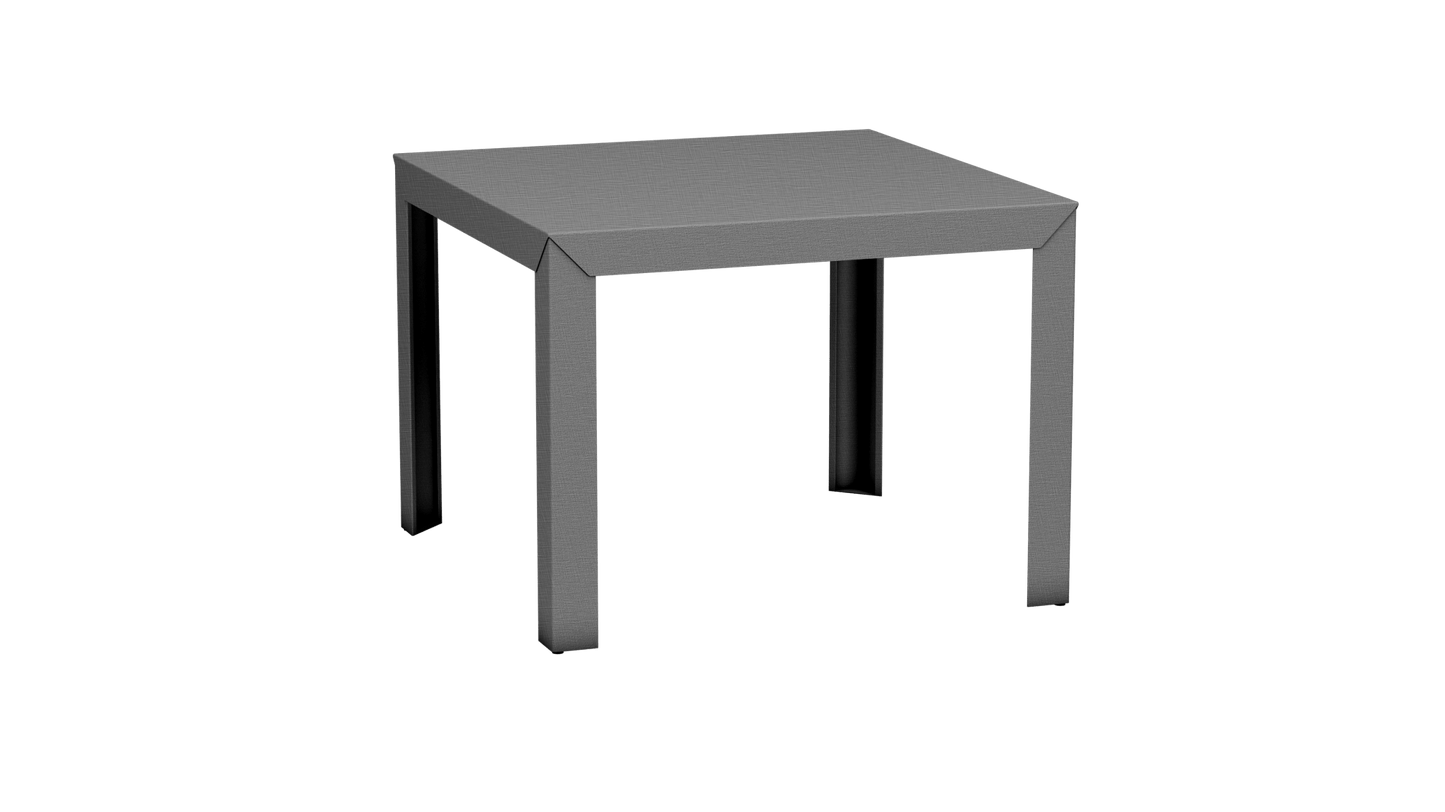 Table carrée en aluminium 100cm Zef - MATIERE GRISE - La Maison MilanaiseBrut Vernis Brillant 020Droits