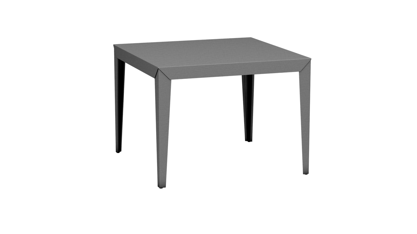 Table carrée en aluminium 100cm Zef - MATIERE GRISE - La Maison MilanaiseBrut Vernis Brillant 020Fuselés