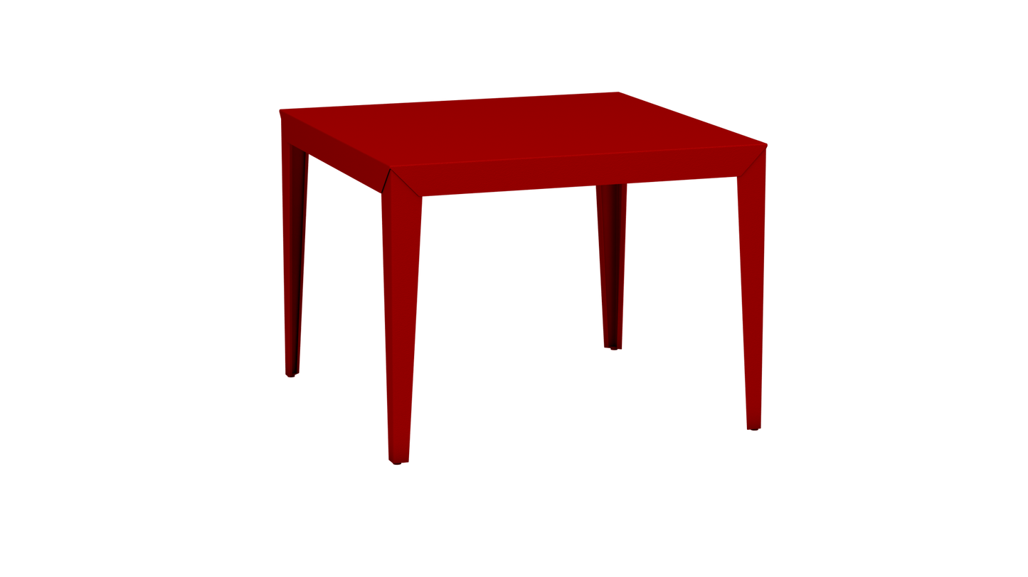 Table carrée en aluminium 100cm Zef - MATIERE GRISE - La Maison MilanaiseVermillon 012Fuselés