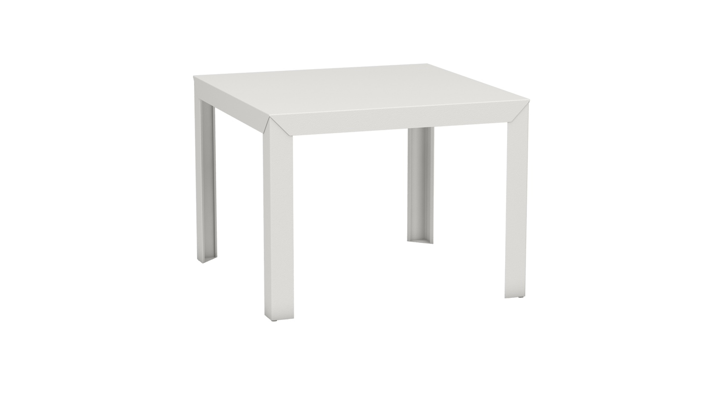 Table carrée en aluminium 100cm Zef - MATIERE GRISE - La Maison MilanaiseBlanc 001Droits