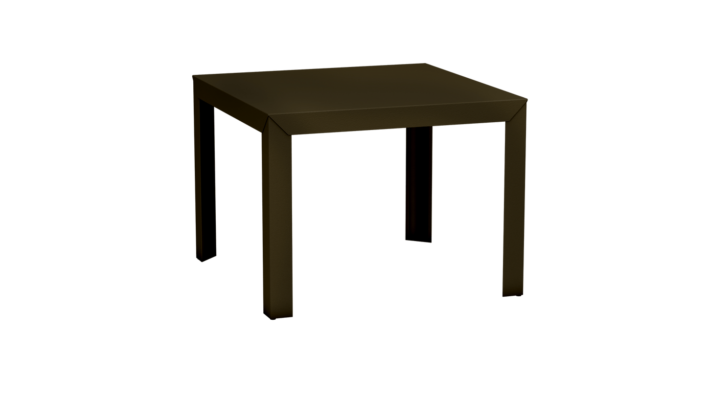 Table carrée en aluminium 100cm Zef - MATIERE GRISE - La Maison MilanaiseBrut Vernis fumé 241Droits