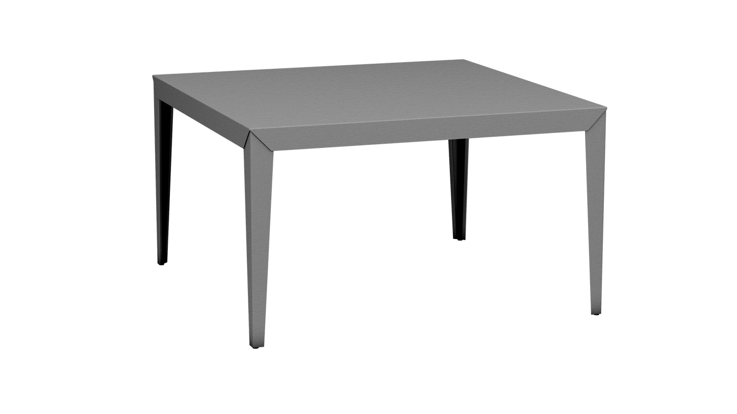 Table carrée en aluminium 130cm Zef - MATIERE GRISE - La Maison MilanaiseBrut Vernis Brillant 020Droits