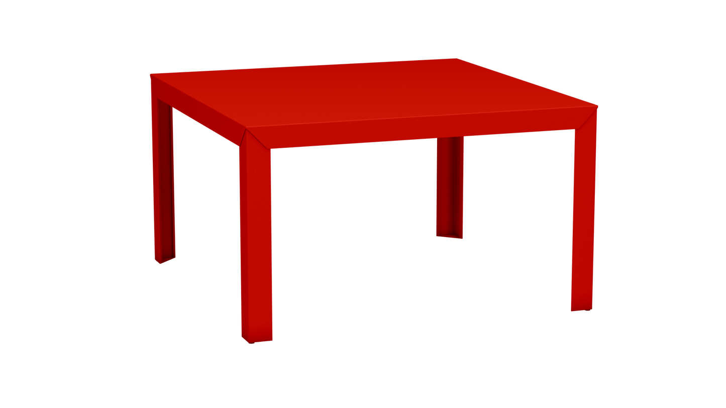Table carrée en aluminium 130cm Zef - MATIERE GRISE - La Maison MilanaiseCorail 032Droits