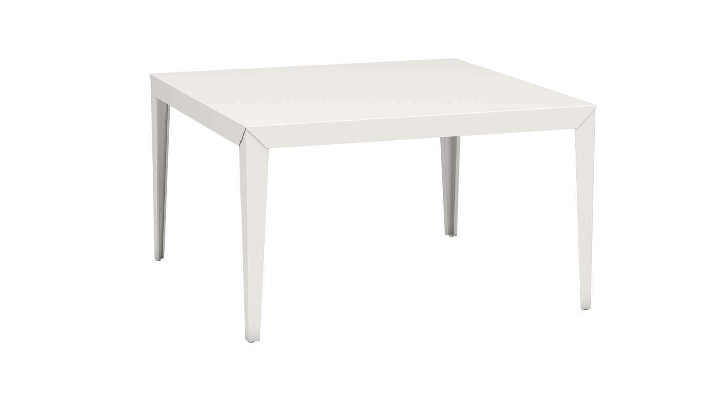 Table carrée en aluminium 130cm Zef - MATIERE GRISE - La Maison MilanaiseBlanc 001Droits