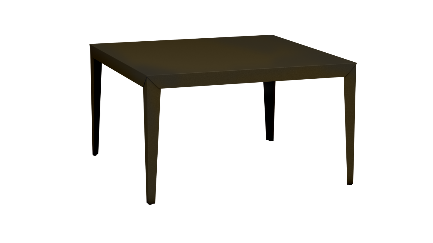 Table carrée en aluminium 130cm Zef - MATIERE GRISE - La Maison MilanaiseBrut Vernis fumé 241Droits
