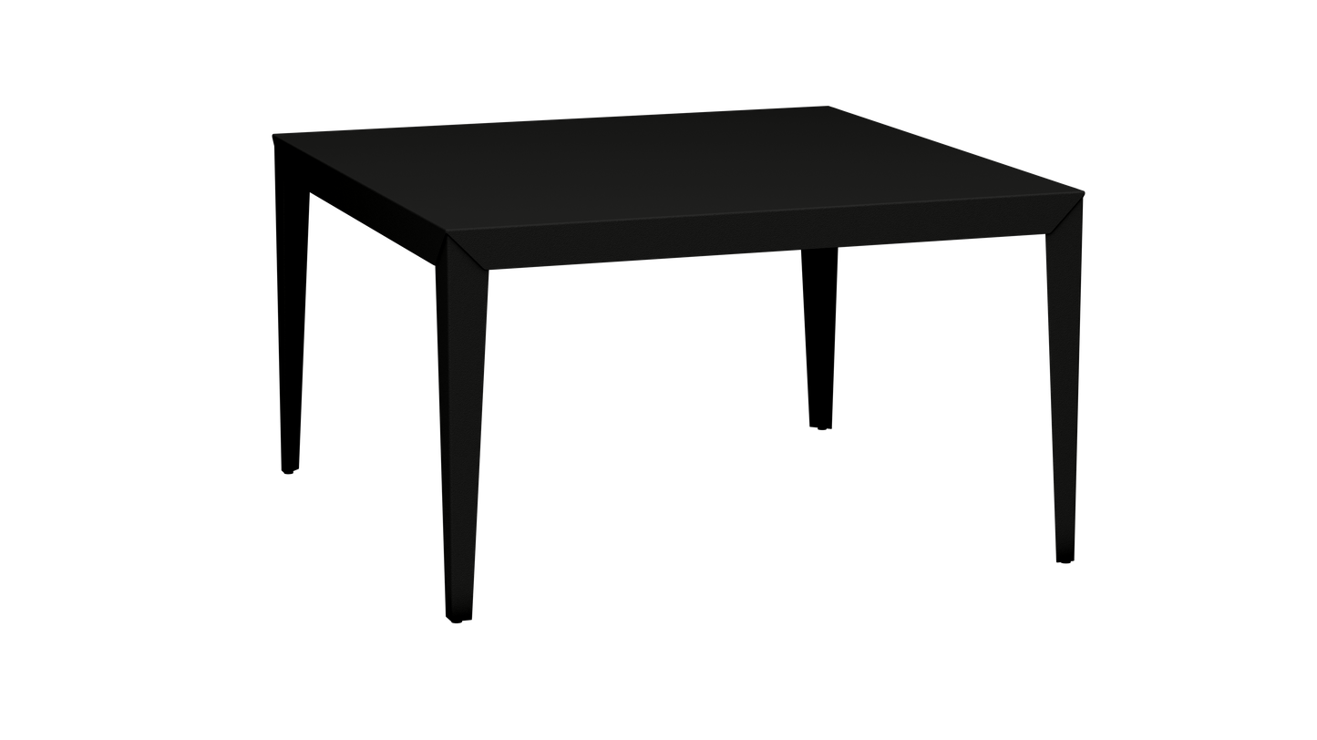 Table carrée en aluminium 130cm Zef - MATIERE GRISE - La Maison MilanaiseNoir mat 031Droits