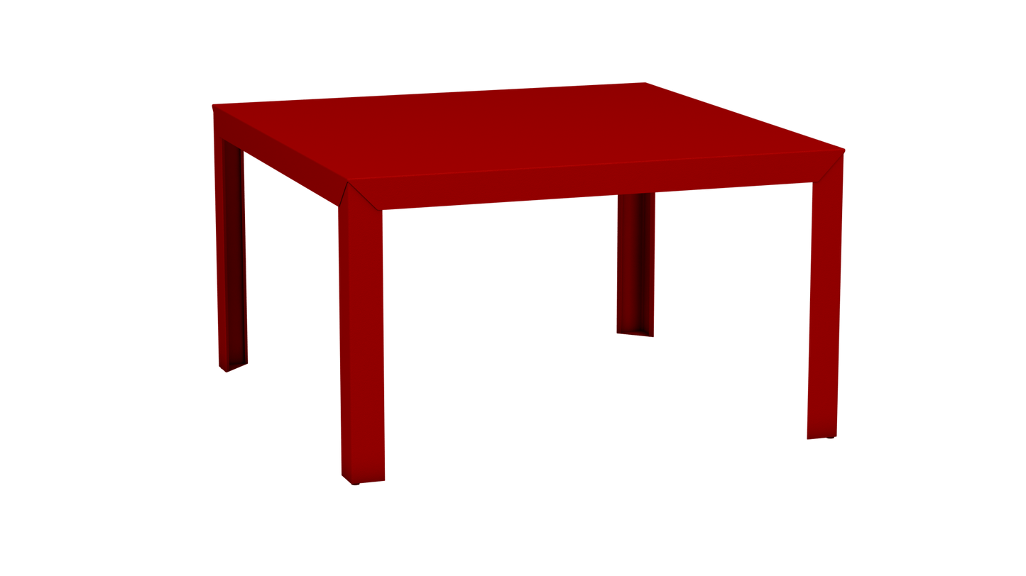 Table carrée en aluminium 130cm Zef - MATIERE GRISE - La Maison MilanaiseVermillon 012Droits