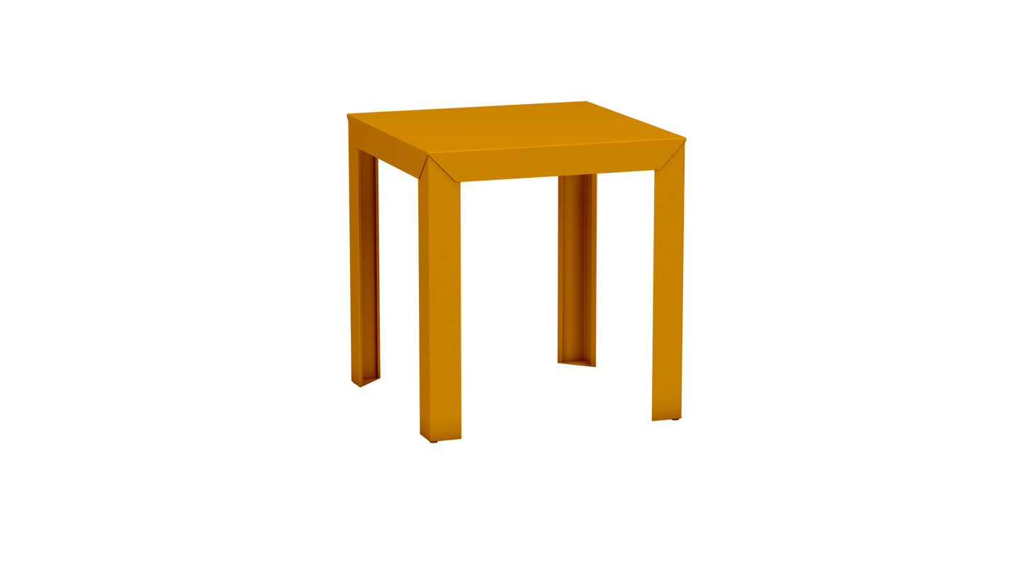 Table carrée en aluminium 70cm Zef - MATIERE GRISE - La Maison MilanaiseSafran 131Droits