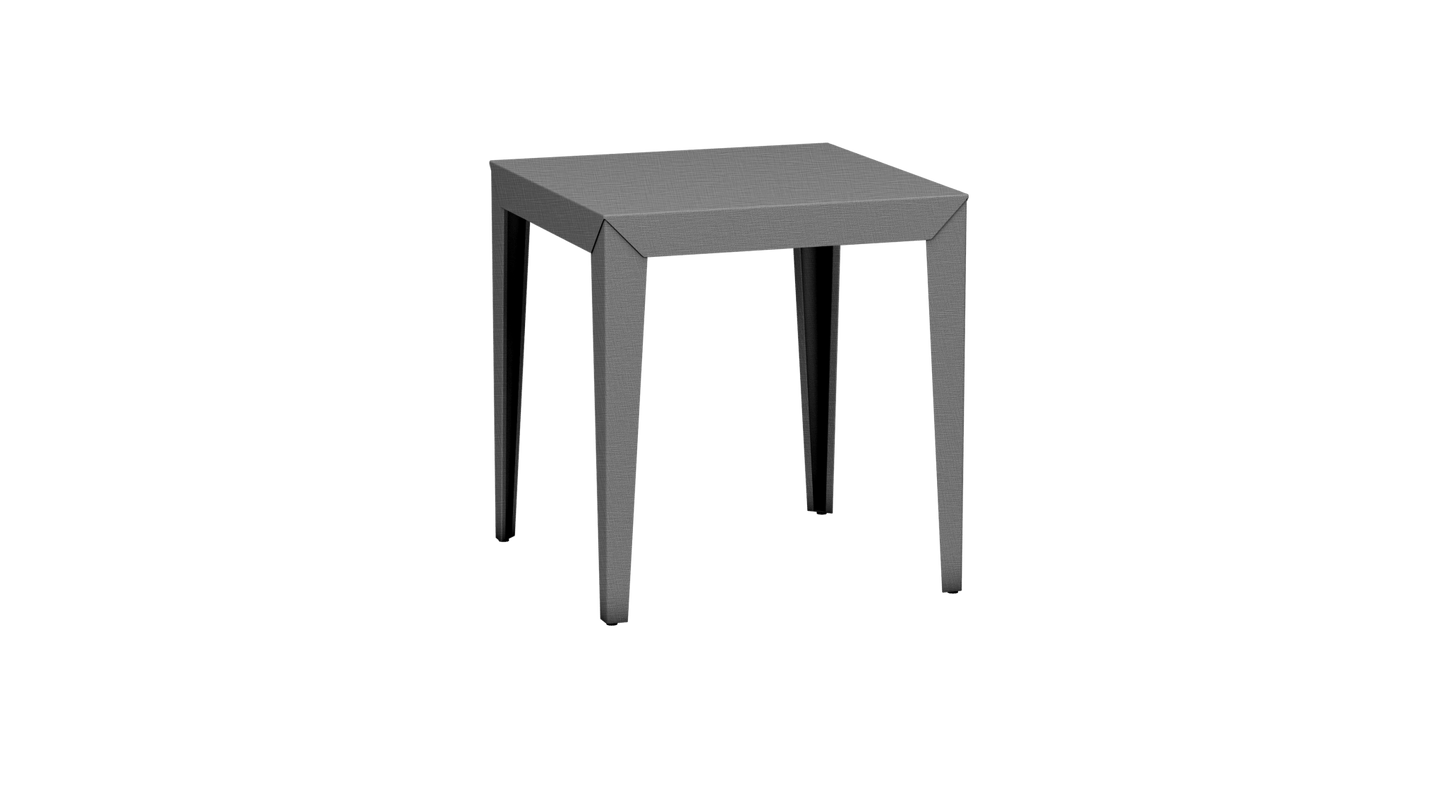 Table carrée en aluminium 70cm Zef - MATIERE GRISE - La Maison MilanaiseBrut Vernis Brillant 020Fuselés