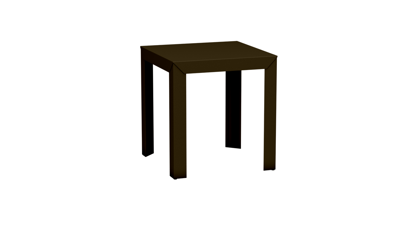Table carrée en aluminium 70cm Zef - MATIERE GRISE - La Maison MilanaiseBronze 181Droits
