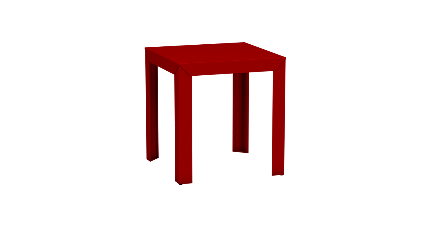 Table carrée en aluminium 70cm Zef - MATIERE GRISE - La Maison MilanaiseVermillon 012Droits