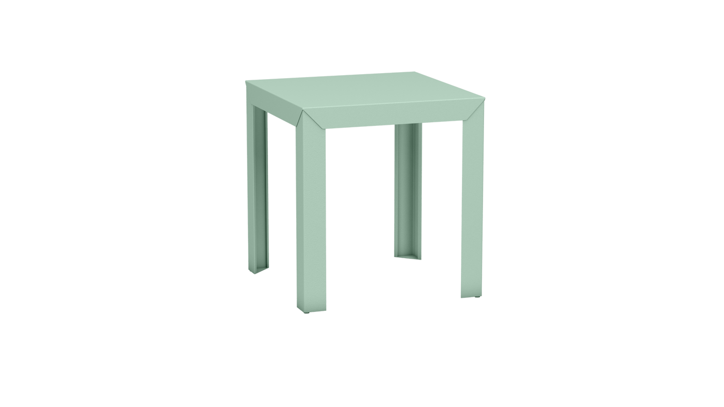 Table carrée en aluminium 70cm Zef - MATIERE GRISE - La Maison MilanaiseVert d'eau 120Droits