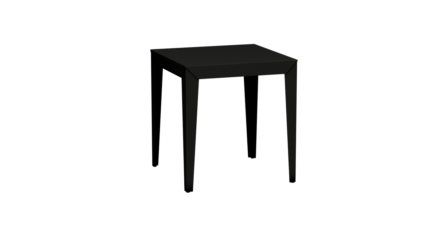 Table carrée en aluminium 70cm Zef - MATIERE GRISE - La Maison MilanaiseNoir mat 031Fuselés