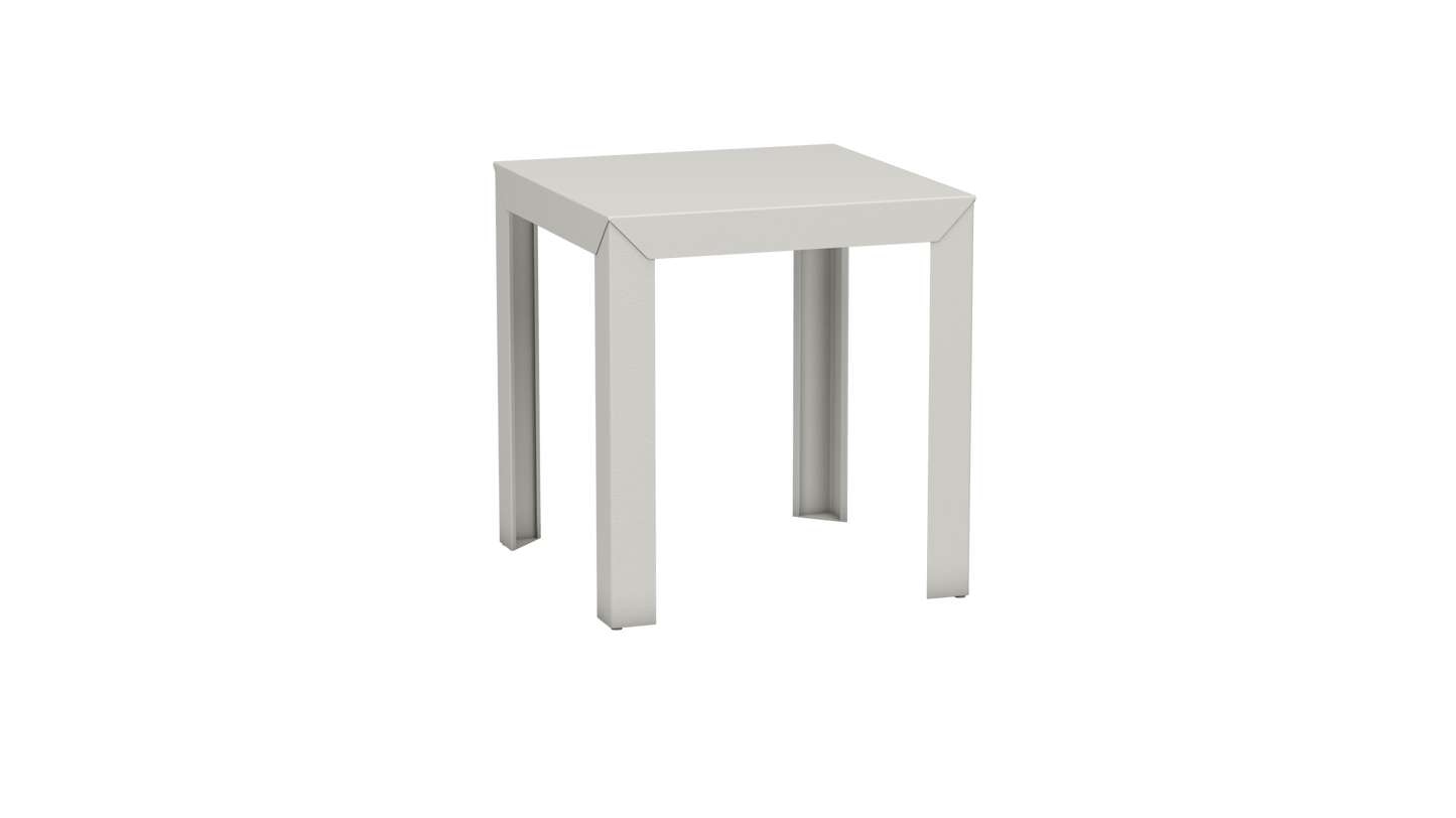 Table carrée en aluminium 70cm Zef - MATIERE GRISE - La Maison MilanaiseCraie 023Droits