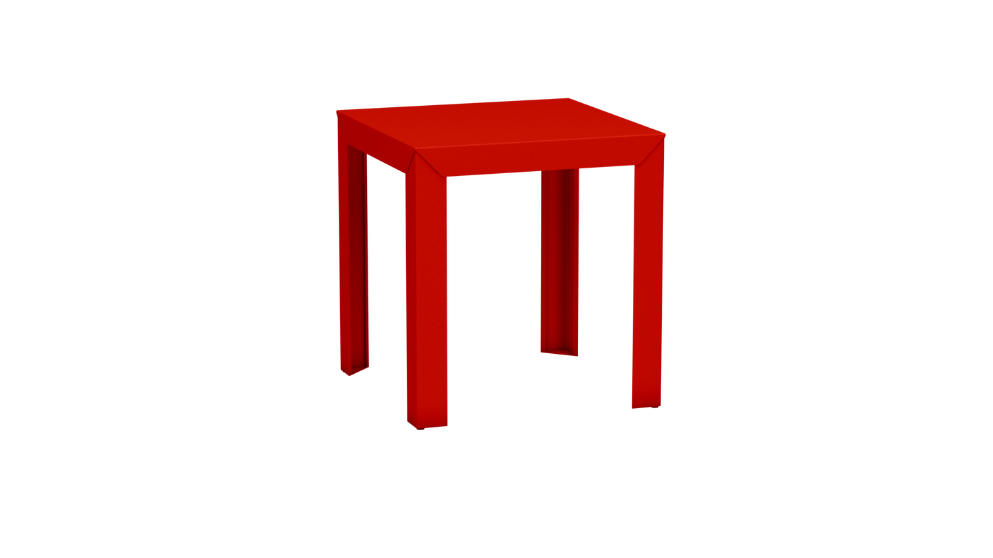 Table carrée en aluminium 70cm Zef - MATIERE GRISE - La Maison MilanaiseCorail 032Droits