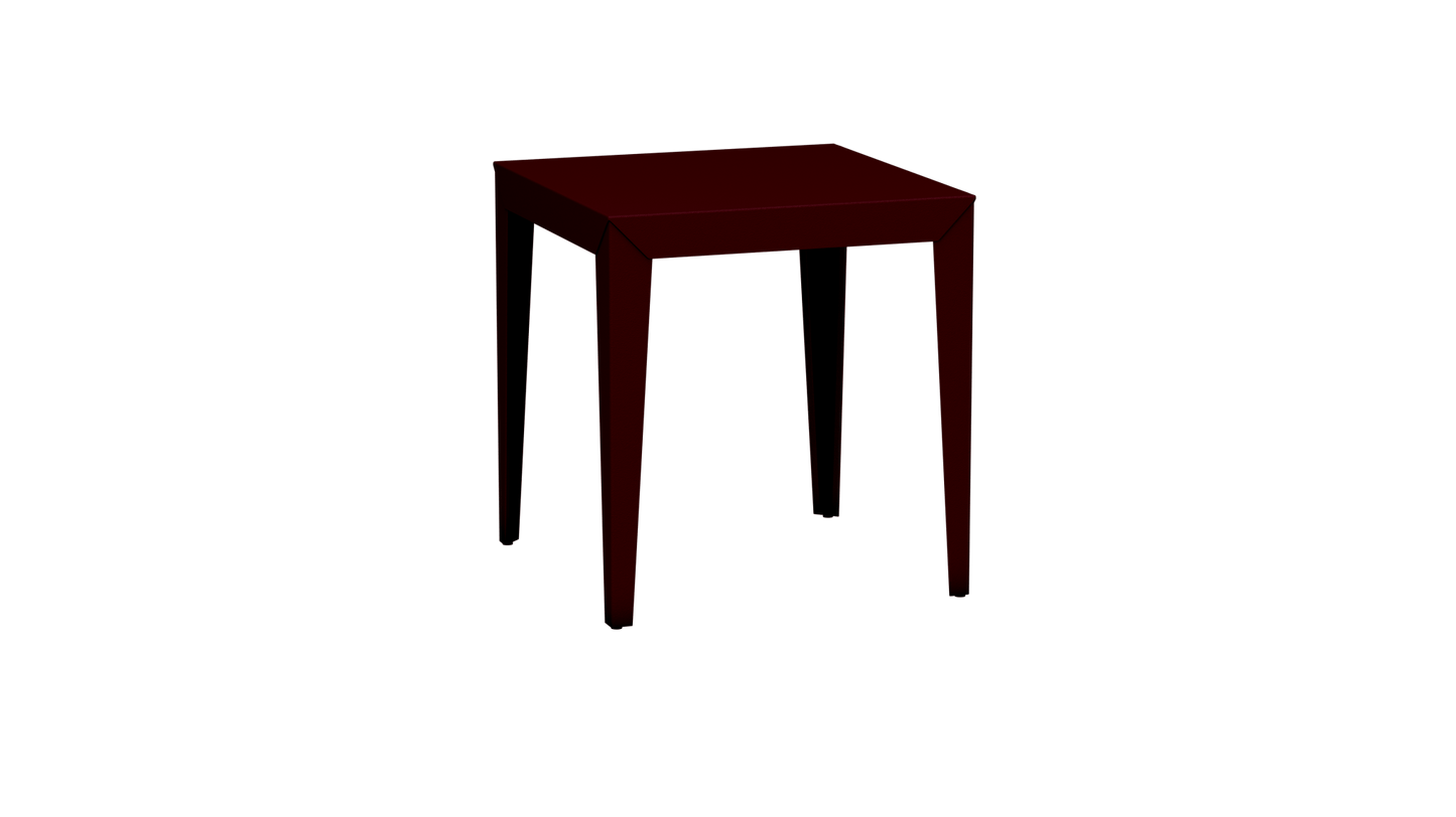 Table carrée en aluminium 70cm Zef - MATIERE GRISE - La Maison MilanaiseBourgogne 153Fuselés