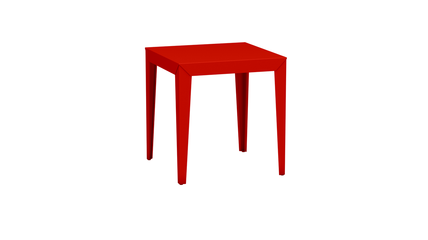 Table carrée en aluminium 70cm Zef - MATIERE GRISE - La Maison MilanaiseCorail 032Fuselés