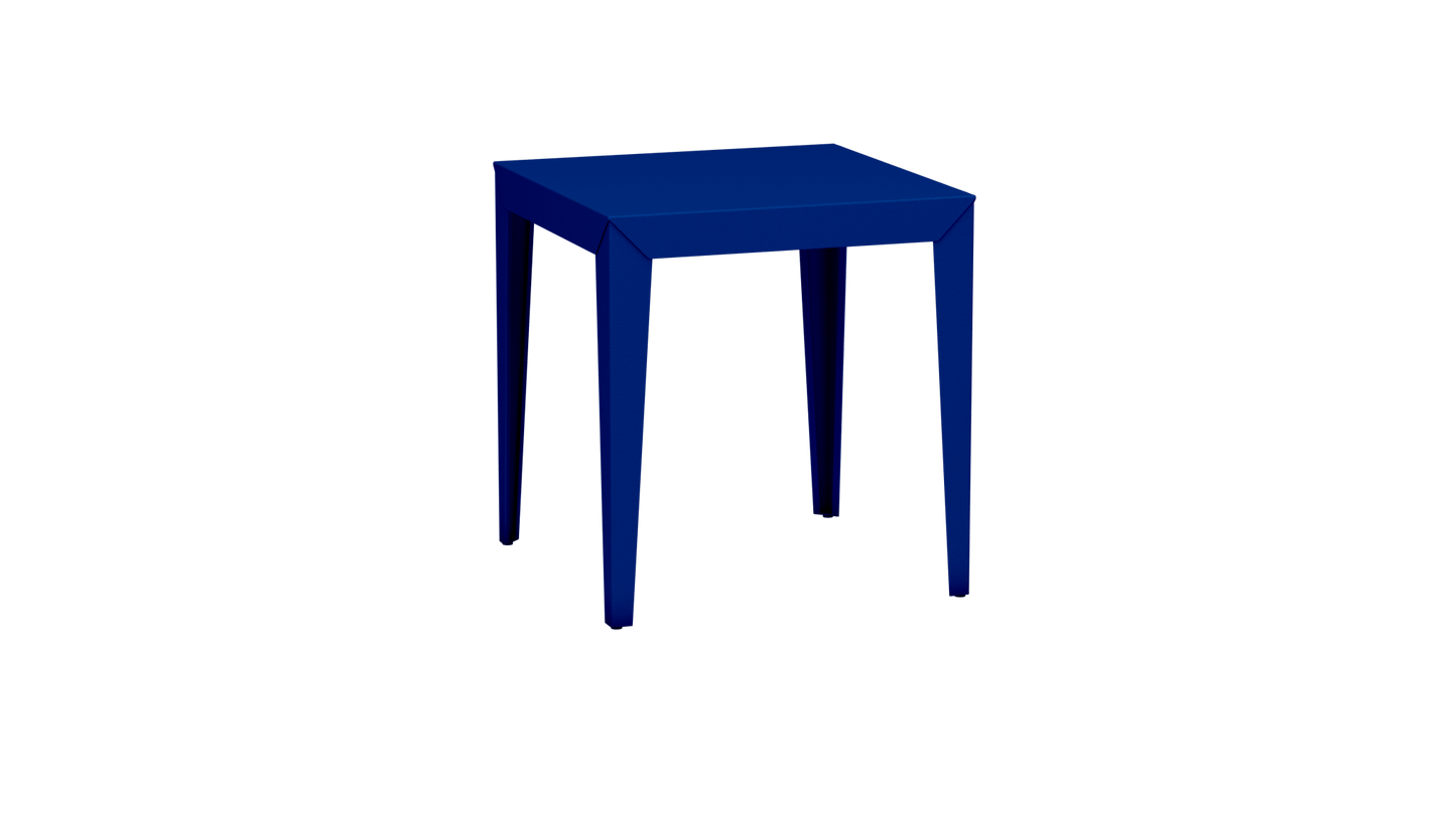 Table carrée en aluminium 70cm Zef - MATIERE GRISE - La Maison MilanaiseBleu pur 112Fuselés