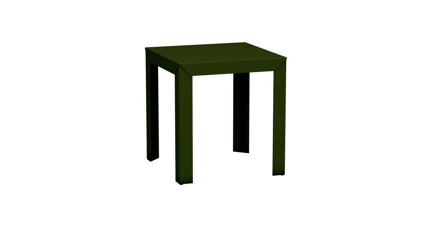 Table carrée en aluminium 70cm Zef - MATIERE GRISE - La Maison MilanaiseKaki 122Droits