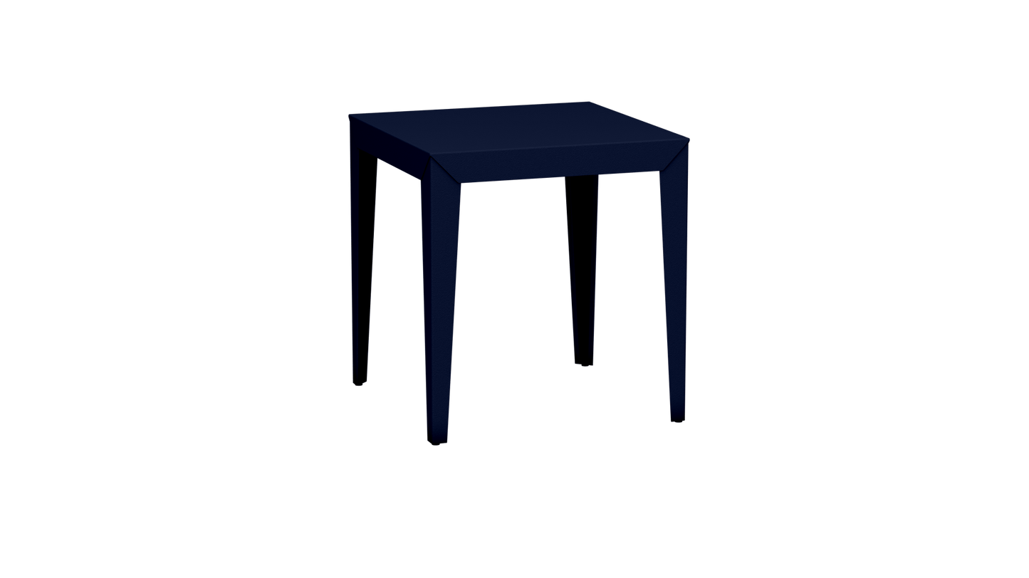 Table carrée en aluminium 70cm Zef - MATIERE GRISE - La Maison MilanaiseNuit 114Fuselés
