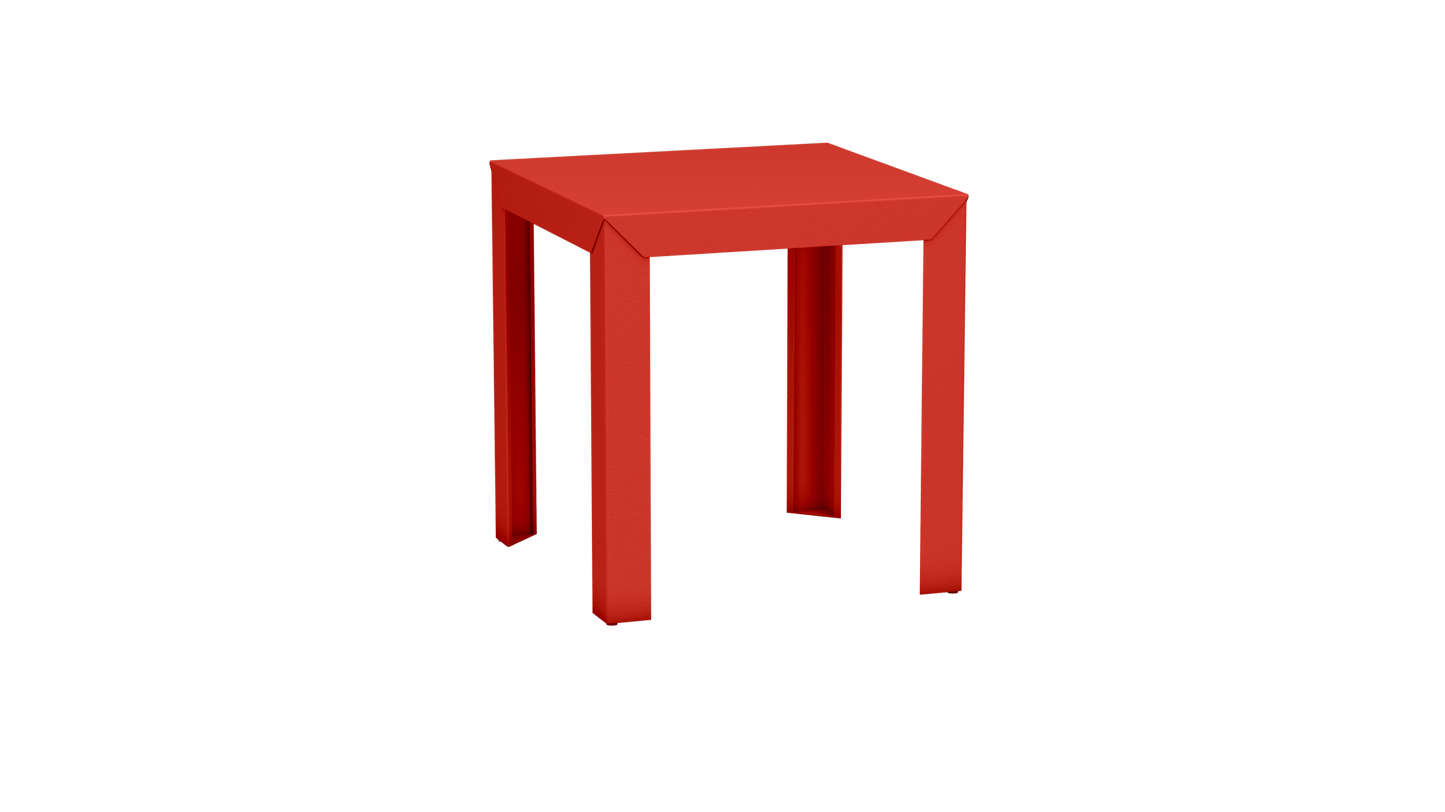 Table carrée en aluminium 70cm Zef - MATIERE GRISE - La Maison MilanaisePêche 143Droits